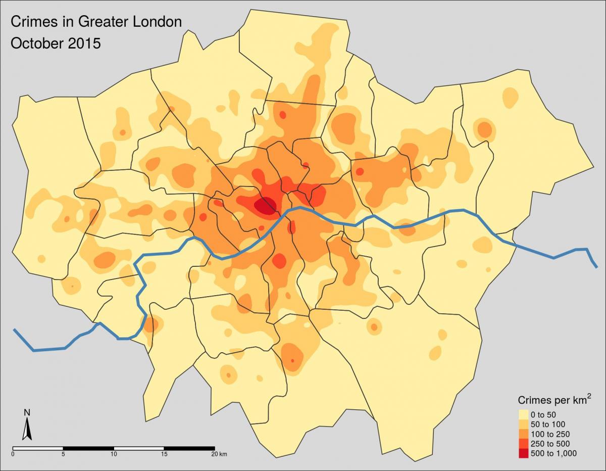 خريطة لندن الجريمة