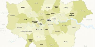 خريطة لندن الأحياء