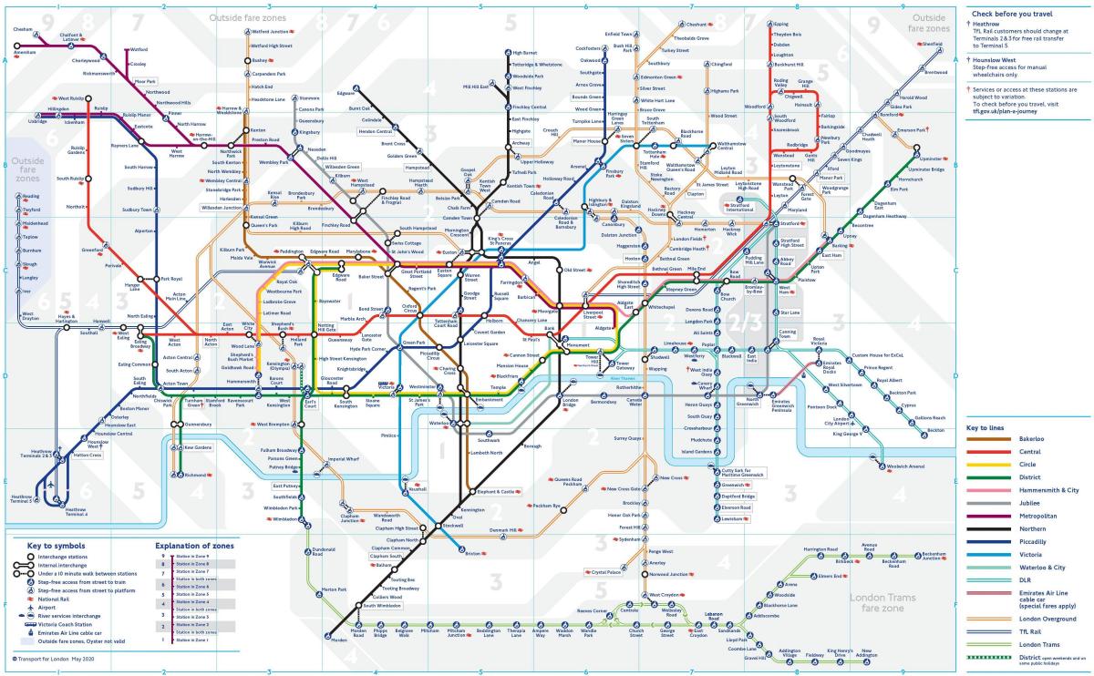 خريطة لندن أنبوب