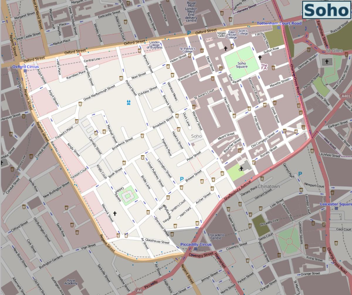 خريطة سوهو لندن