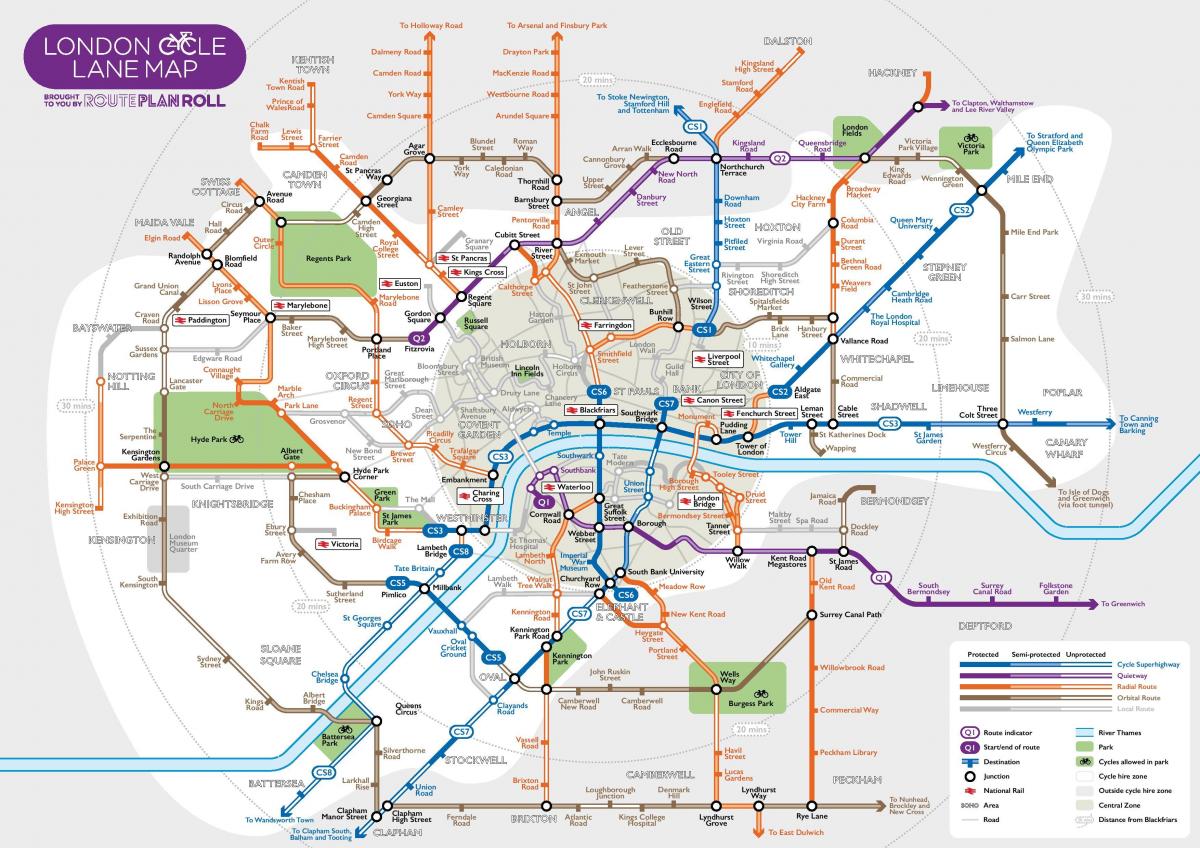 خريطة لندن الدراجة