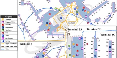 خريطة heathrow terminal