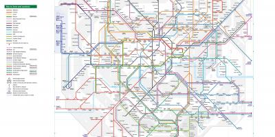 السكك الحديدية الوطنية خريطة لندن