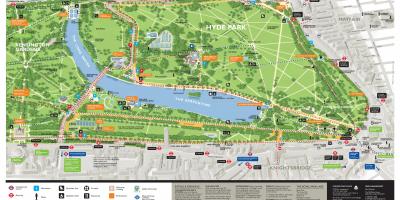 خريطة حديقة هايد بارك لندن